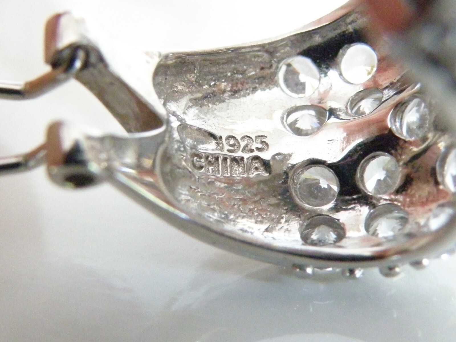 Rare Ross Simons Sterling Silver 925 Hoop Cluster CZ … Gem