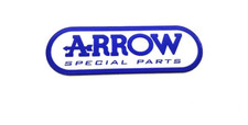ADESIVO STICKER ARROW ALLUMINIO 3D ALTE TEMPERATURE SCARICO EXHAUST PICCOLO BLU