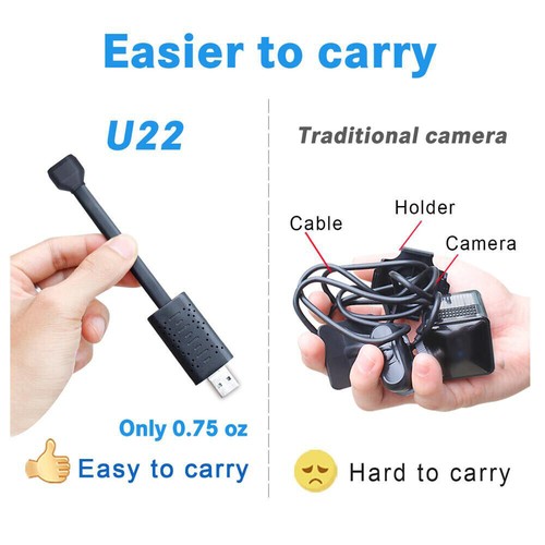 Spy Cam Mini Spia Mini 1080P HD Wireless WiFi IP Camera Micro Camera Led IR - Foto 2 di 9