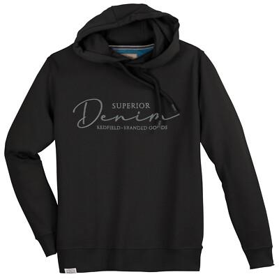 Kapuzen Sweatshirt in Übergrößen von Redfield, schwarz