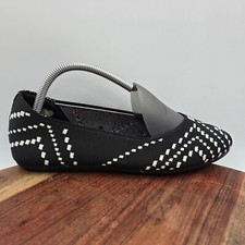 Skechers Cleo 2.0 Ballet Flat Shoes Women's 9 Black White Knit Comfort Loafers