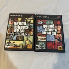 Grand Theft Auto San Andreas  w/ Manual & Poster + Grand Theft Auto 3 W/ Manual