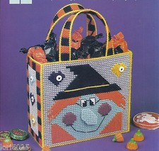  WACKY WITCH TOTE - PATTERN ONLY PLASTIC CANVAS PATTERN 