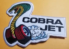 Embroidered Ford Cobra Jet Patch approx 3x3.75" Quality Patch iron and or sewn