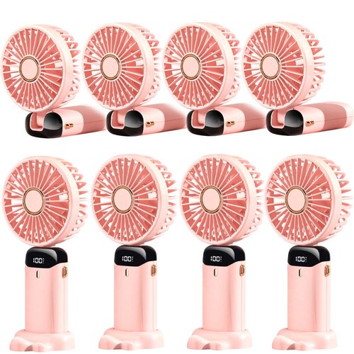 4x Mini Hand-Held Fan Portable Folding Mini Fan Cooling Cooler USB Rechargeable