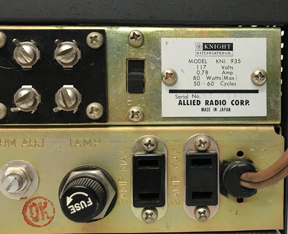 Rare Vintage 1960s KNIGHT / Allied Radio Model KNI 935 Tube STEREO