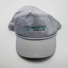 Central Garden & Pet Hat Cap Gray Adult Used Snapback Vtg G1