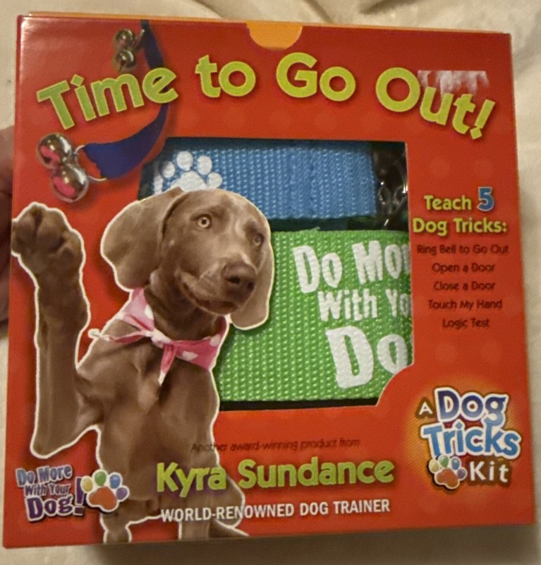 TIME TO GO OUT Dog K-9 Training PEE OUTSIDE Potty KIT NEW Kyra Sundance SOLD OUT