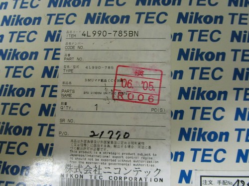 Nikon Precision TEC BMU unità finestra CC parte 4L990-785BN RPS060557 - Foto 8 di 10