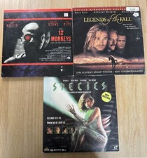 BRAD PITT LEGENDS OF THE FALL 12 MONKEYS SPECIES 3 LASERDISC LOT COLLECTION