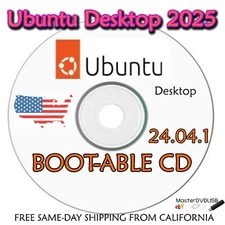 Ubuntu 24.04.1 LTS Edition - Bootable Live DVD - 64-bit - Secure & Robust OS!