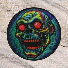 Skeleton Patch Iron-on DIY Applique Halloween, Infected Zombie, Skull, Spooky