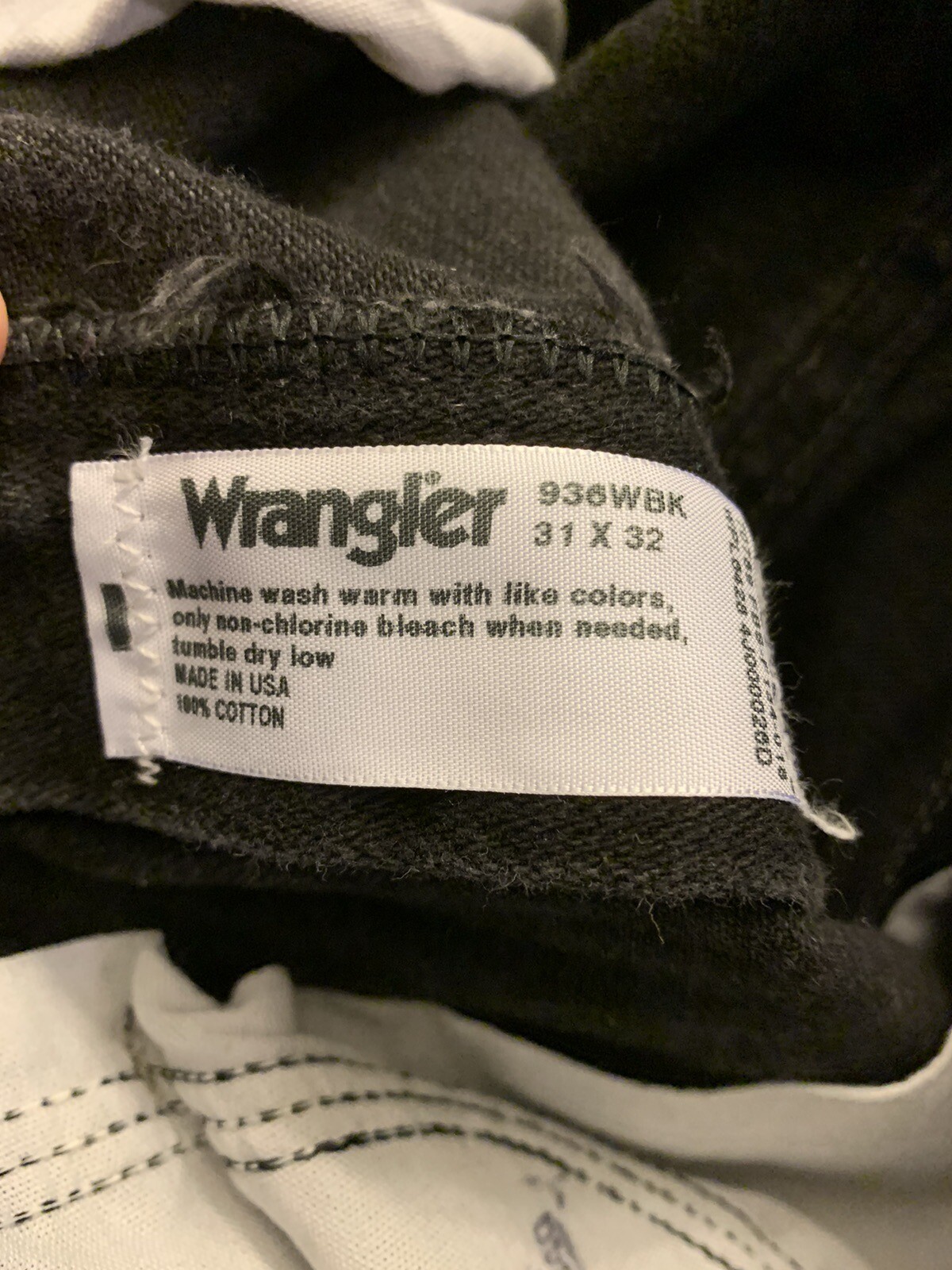Wrangler Jeans Men's Size 31 X 32 Black Pants 100% Cotton