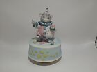 Schmid Kitty Cucumber Juggling Cat Clown Music Box Figurine 5.75 Inches Works!