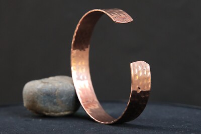 100% Solid Copper Cuff Bracelet For Women and Men Arthritis Pain Vintage Bangle