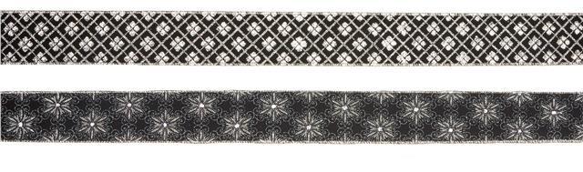Premier Christmas Decorations 6cm x 2.7m Black and Silver Velvet Ribbon