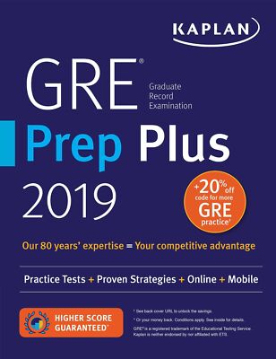 GRE Prep Plus 2019: Practice Tests + Proven Strategies + Online + Video + Mobile