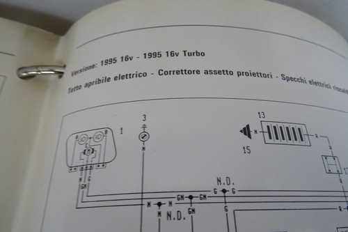 manuale officina Coupè Fiat 16 V Turbo diagnosi impianto elettrico originale - Foto 17 di 18