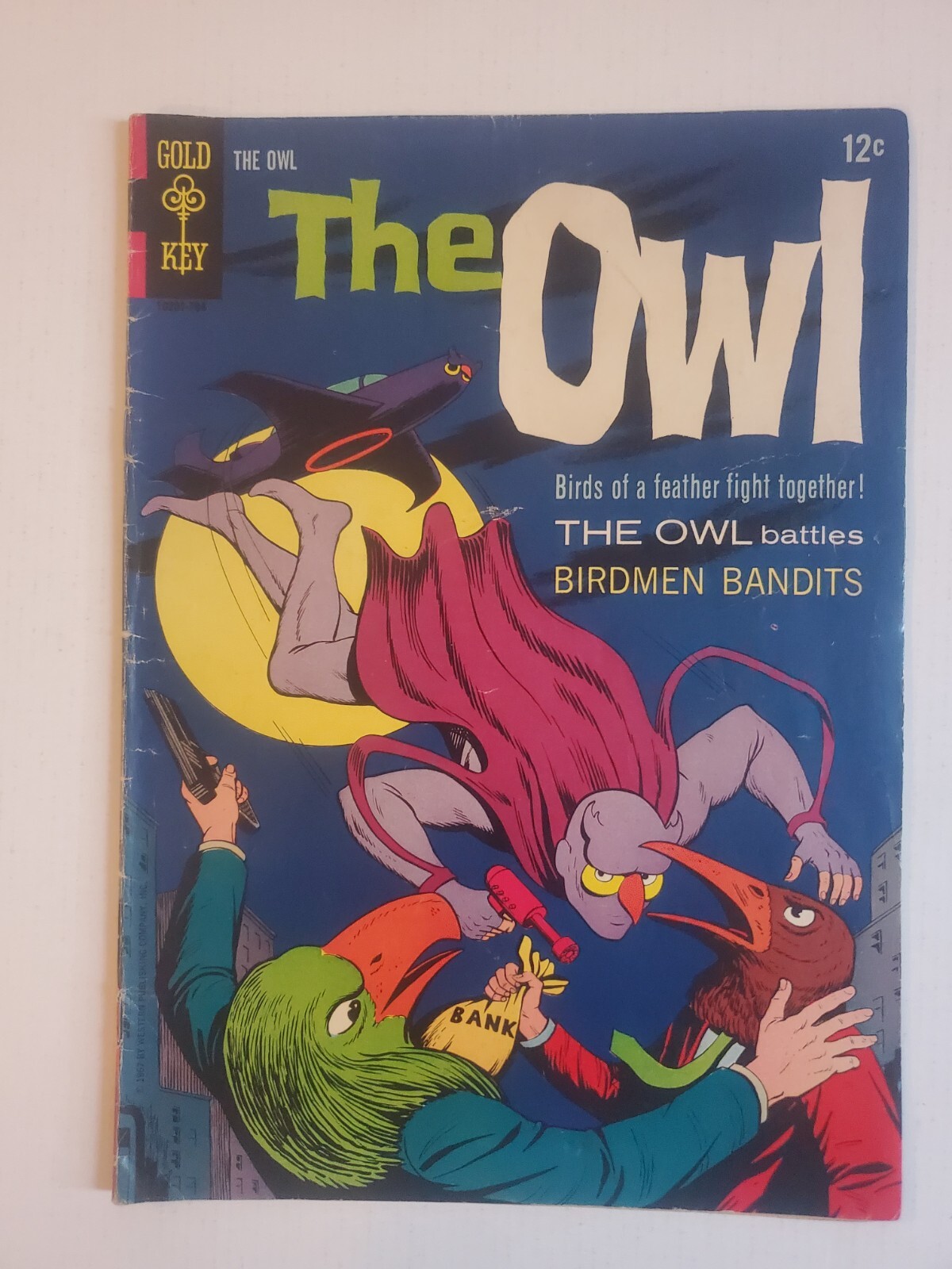 THE OWL 1 1st Print THE OWL BATTLES BIRDMEN BANDITS GOLD KEY 1967 eBay