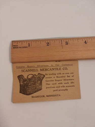 1930 Scannell Mercantile Co McGregor Minnesota Mn Rogers argenteria - Foto 3 di 4