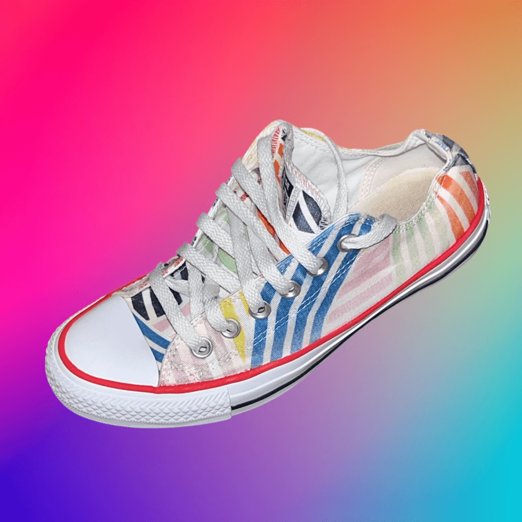 Unisex Converse All Star Pastel Rainbow Canvas Sneakers Size M 5 W 7