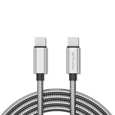 Type-C to USB-C 3ft Metal PD Cable Charger Cord Power Wire Sync for Cell Phones