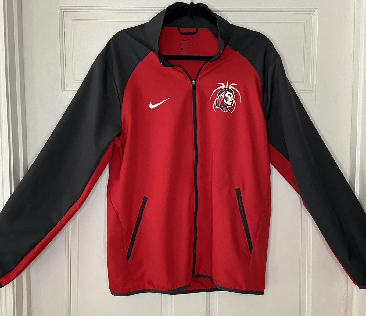 Nike Dri Fit Full Zip Lightweight Red Jacket Mens Size Large With Indian eBay