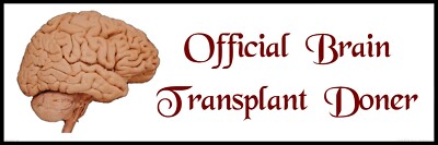 WALL CRACK POSTER - Official Brain transplant donor - 8x24 Poster