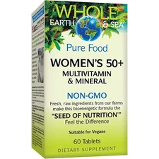 Natural Factors Whole Earth&Sea Pure Food Women's 50+Multivit&Mineral,60 Tabs