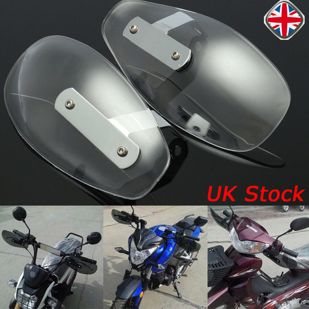 Clear Motorcycle Hand Guard Wind Deflector Protector Shield For