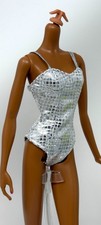 Barbie Fashion Frontier Model #1 Doll Outfit Iridescent Silver Body Suit Leotard