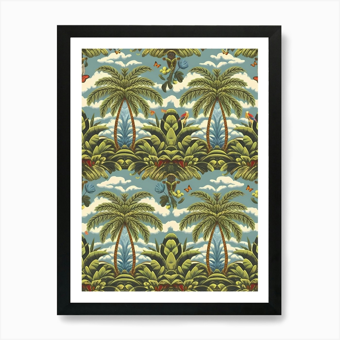 Palm Trees 2 Art Print Framed Wall Art Poster Canvas Print Picture