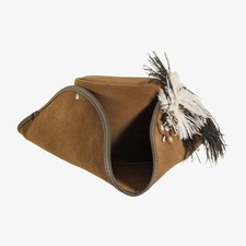 Brown Feather Hat Medieval Renaissance Pirate Costume Wide Brim Unisex