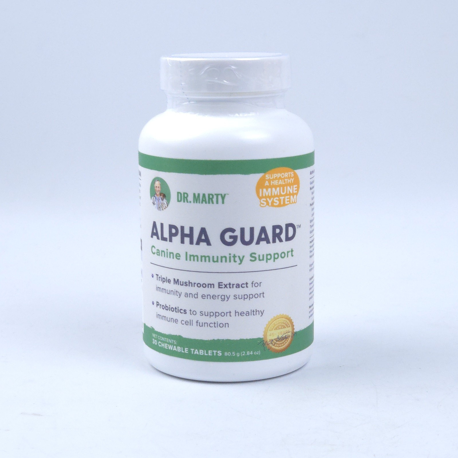 Dr Marty Alpha Guard 30 Chewable Tablets Canine Immune Support Probiotics