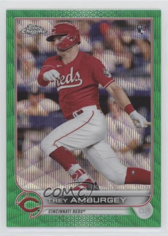 2022 Topps Chrome Green Wave Refractor /99 Trey Amburgey #61 Rookie RC 6fs