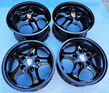17 New Restored Black Oem Factory Porsche 911 993 944 928 Porsche Cup Ii Wheels.