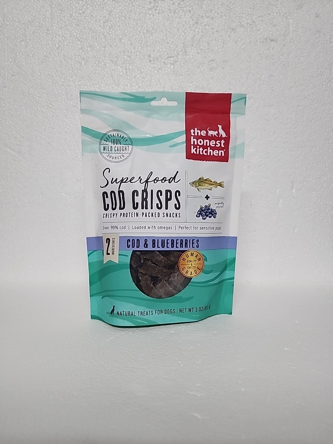 The Honest Kitchen Cod Crisps Blueberry 3 Oz Free Shipping Dog Treats Food