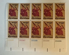 Christmas Stamps Unused USPS Vintage Altarpiece Angel 10¢ USA Ships Fast See Pic
