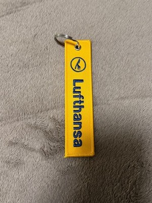 Lufthansa Key Chain Tag Yellow