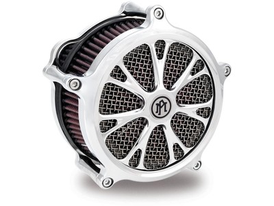 PERFORMANCE MACHINE Air Cleaner - Virtue, Upgrade Kit with Logo Badge, Chrome