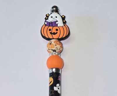 Handmade Beaded Cute Ghost Pumpkin Printed Halloween Pen Gifts Holidays...