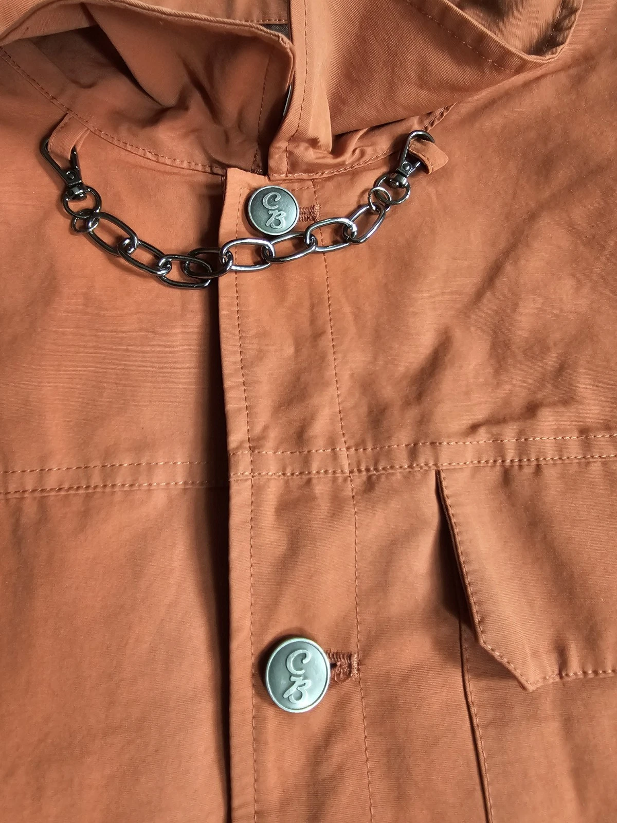 C'est Bon Work Jacket Burnt Orange Zip Up Men's SZ XL Urban Mod Work Chore Nwt - product detail image 12