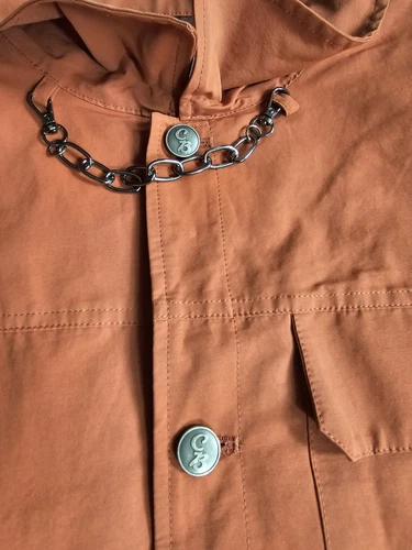C'est Bon Work Jacket Burnt Orange Zip Up Men's SZ XL Urban Mod Work Chore Nwt  image 12