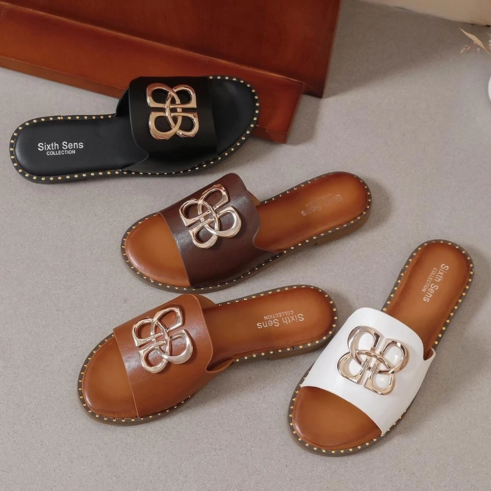 Ladies Open Toe Mules Comfort Sliders Non Slip Sandals Summer Womens Sizes