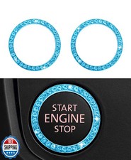 Engine Start Stop Button Bling Ring Cover,Key Ignition Starter and Knob Ring