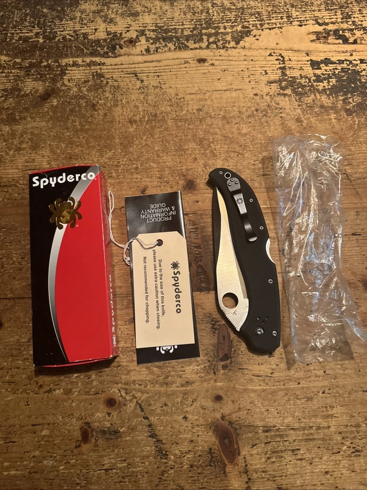 Spyderco C 180GP Tatanka G-10 Folding Pocket Knife - Black - Image 2 of 4