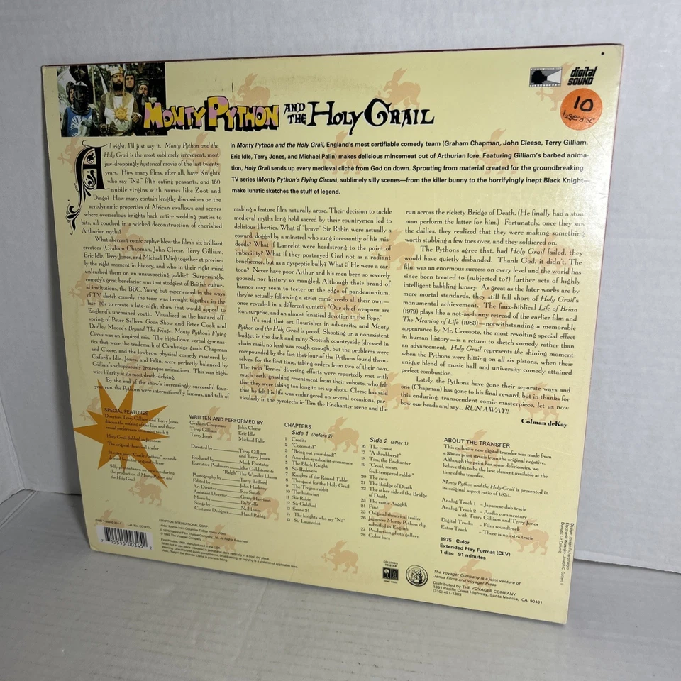 Monty Python and the Holy Grail, Criterion Collection Laserdisc 1992 First Print - Image 2 of 4