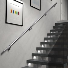 Stainless Steel Stair Handrail Indoor Wall Mounted Banister Kit with Bracket
