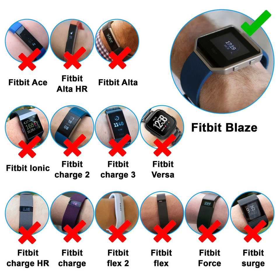 Soporte de carga USB Insten compatible con reloj inteligente Fitbit Blaze, negro, 3,3 pies Foto 2 de 4