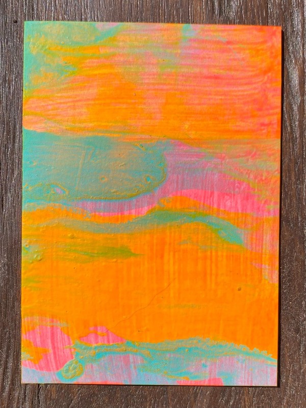 ACEO contemporary abstract original painting signed 518